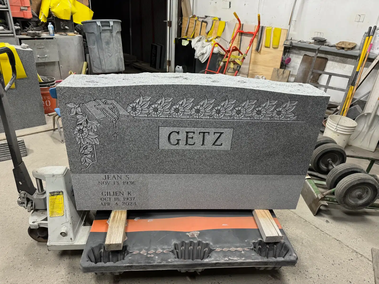 Granite Headstone Design hand-carved by Memorial Design Guide in NJ — image 5