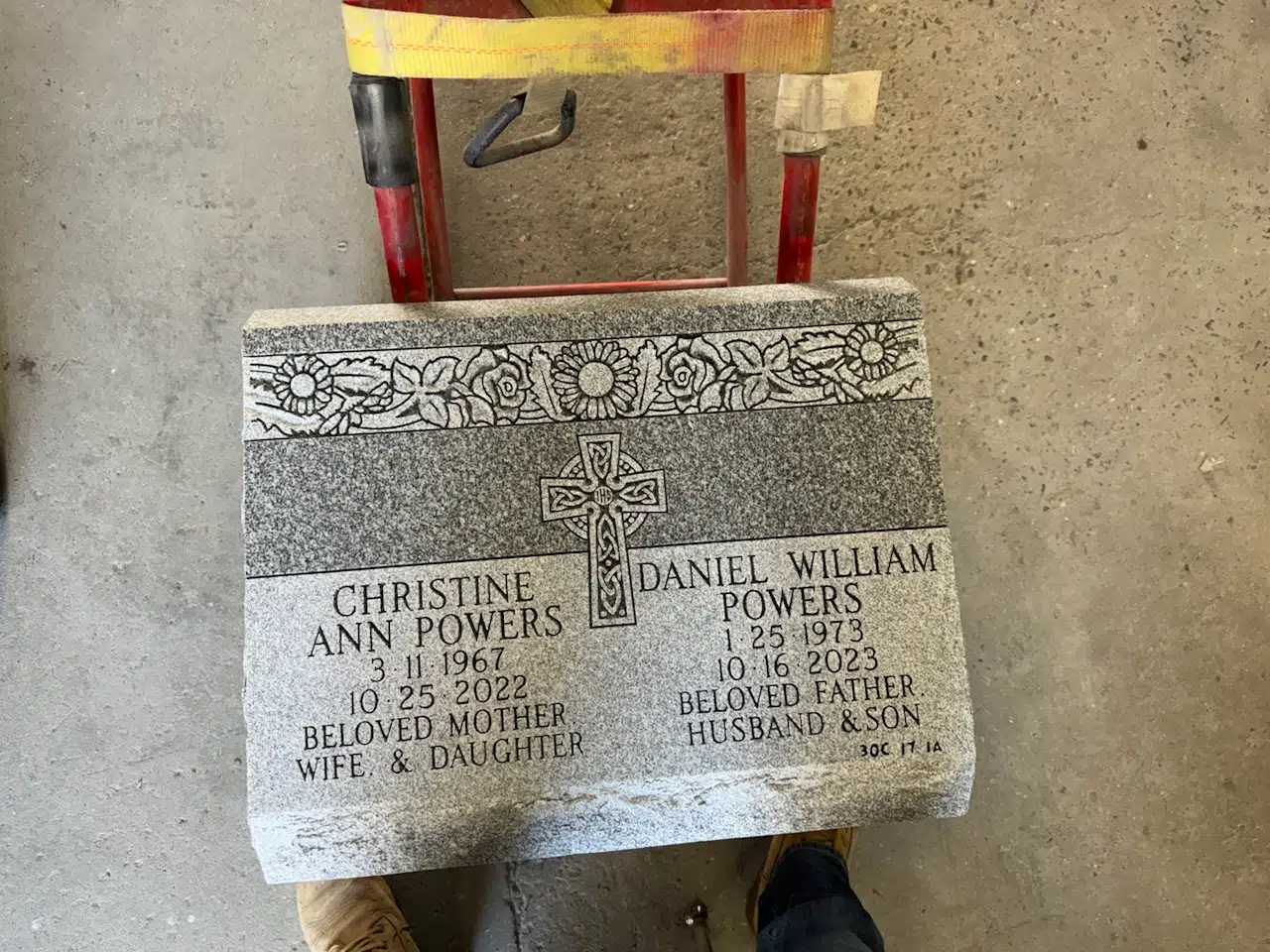 Granite Headstone Design hand-carved by Memorial Design Guide in NJ — image 2